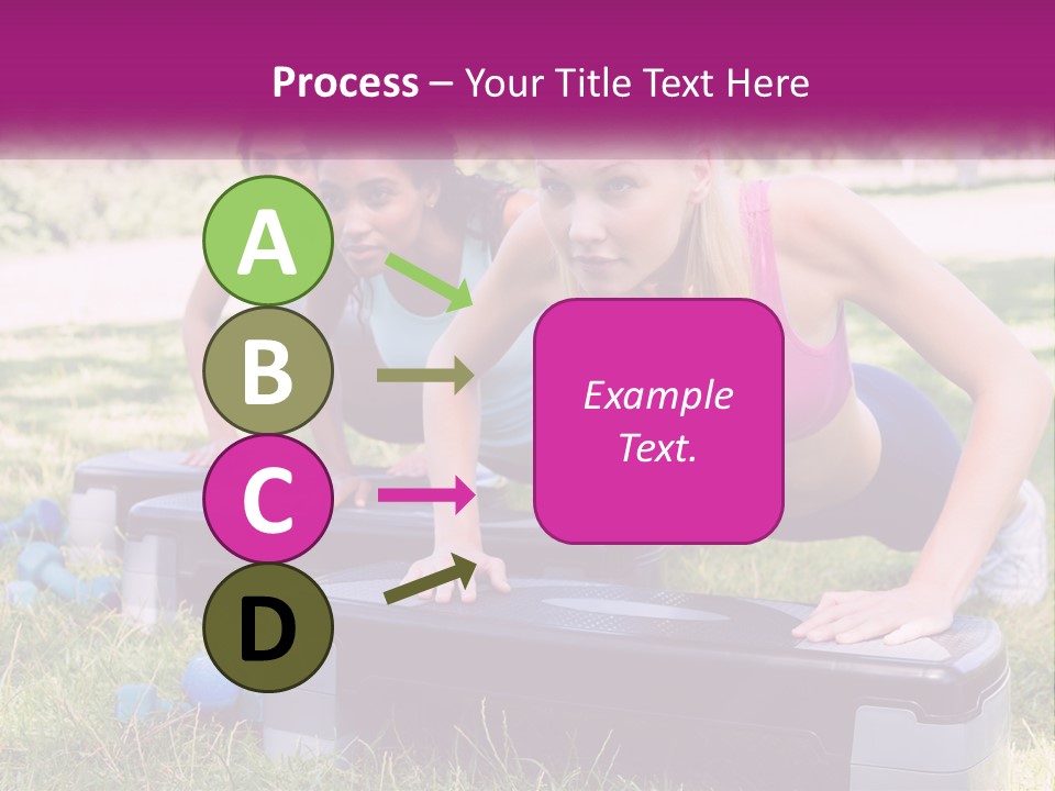 A Group Of Women Doing Push Ups In A Park PowerPoint Template