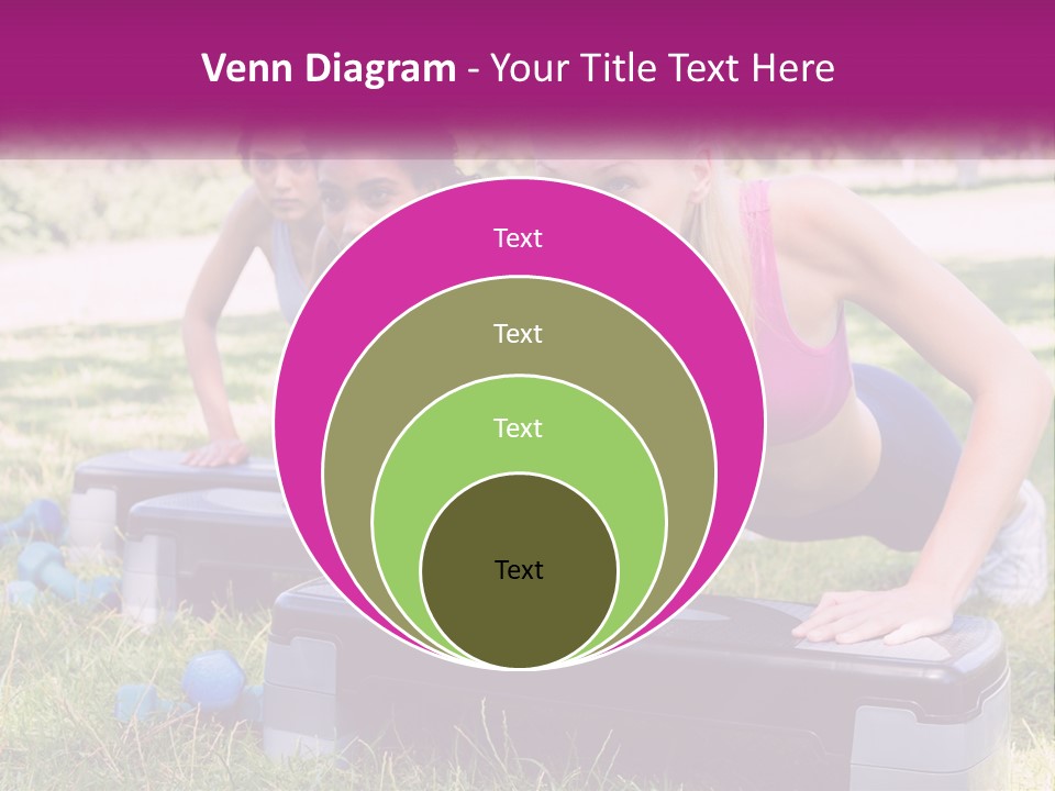 A Group Of Women Doing Push Ups In A Park PowerPoint Template
