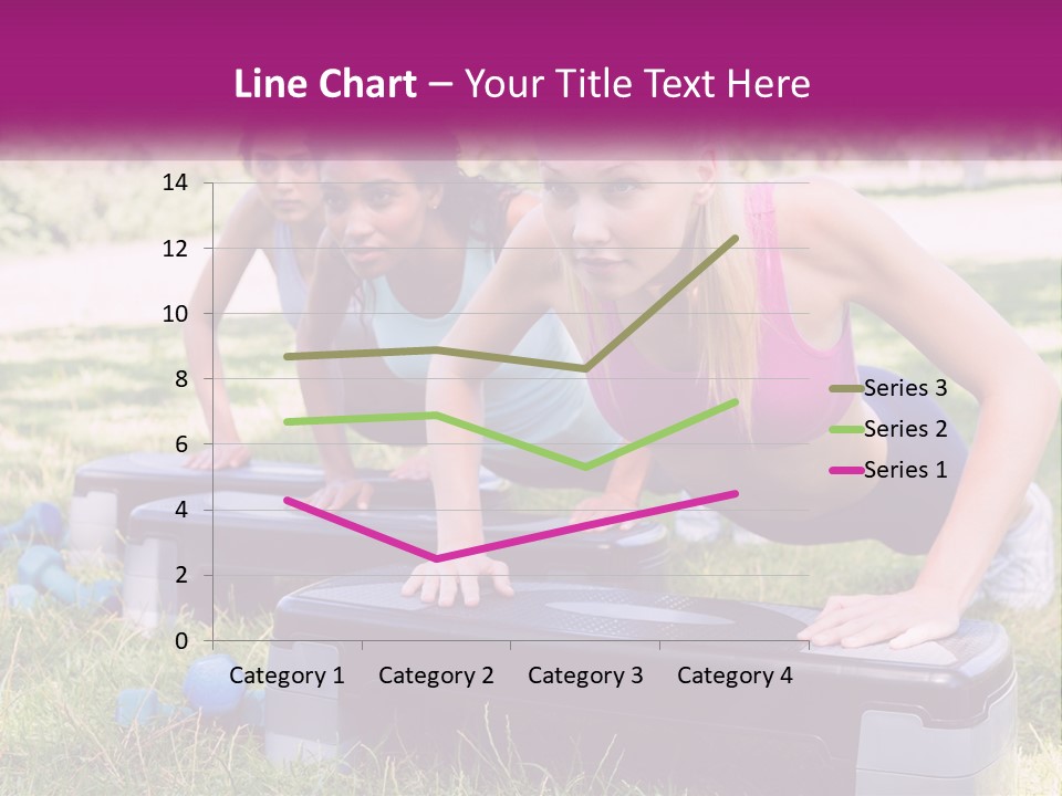 A Group Of Women Doing Push Ups In A Park PowerPoint Template