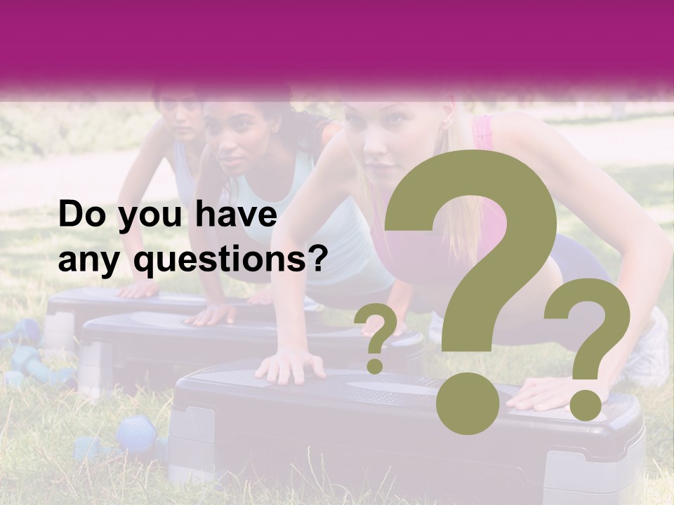 A Group Of Women Doing Push Ups In A Park PowerPoint Template