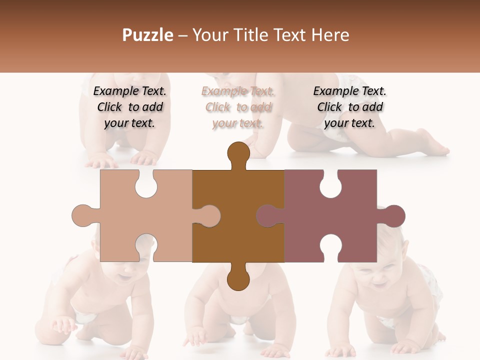 A Baby In A Diaper Crawling On The Ground PowerPoint Template