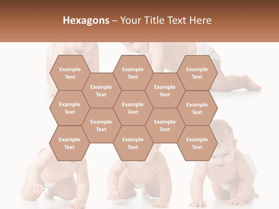 A Baby In A Diaper Crawling On The Ground PowerPoint Template