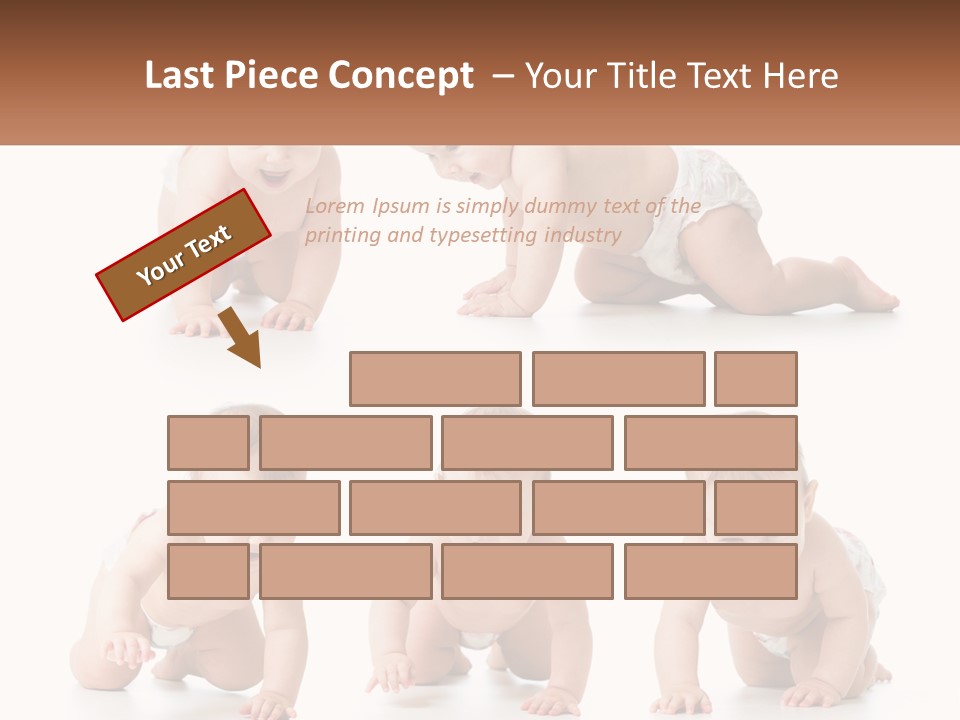A Baby In A Diaper Crawling On The Ground PowerPoint Template