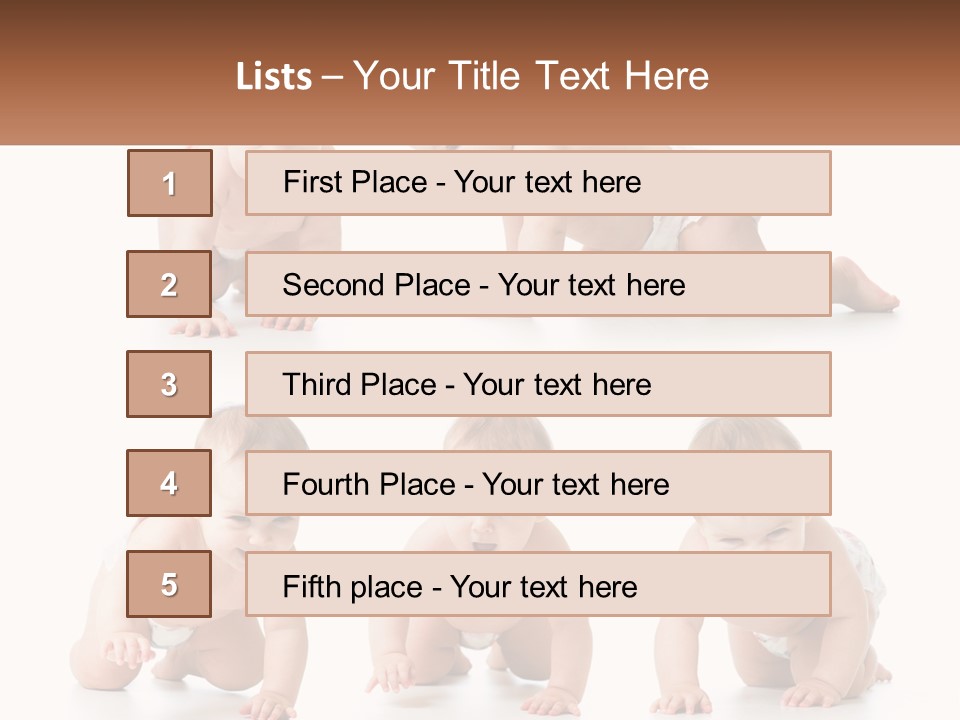 A Baby In A Diaper Crawling On The Ground PowerPoint Template