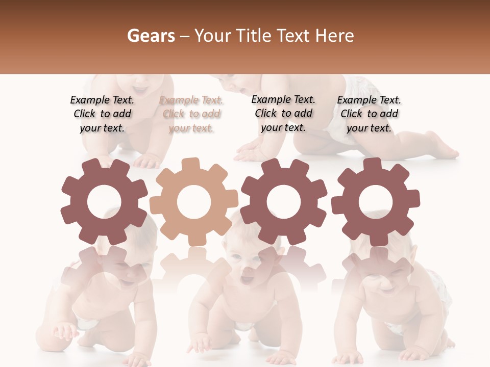 A Baby In A Diaper Crawling On The Ground PowerPoint Template