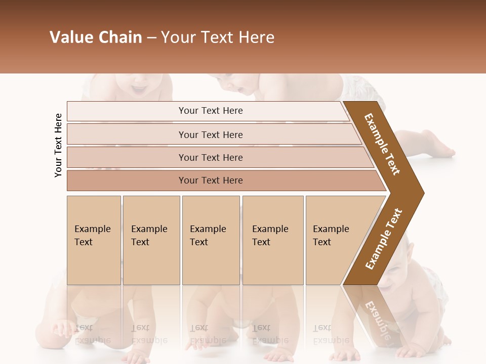 A Baby In A Diaper Crawling On The Ground PowerPoint Template