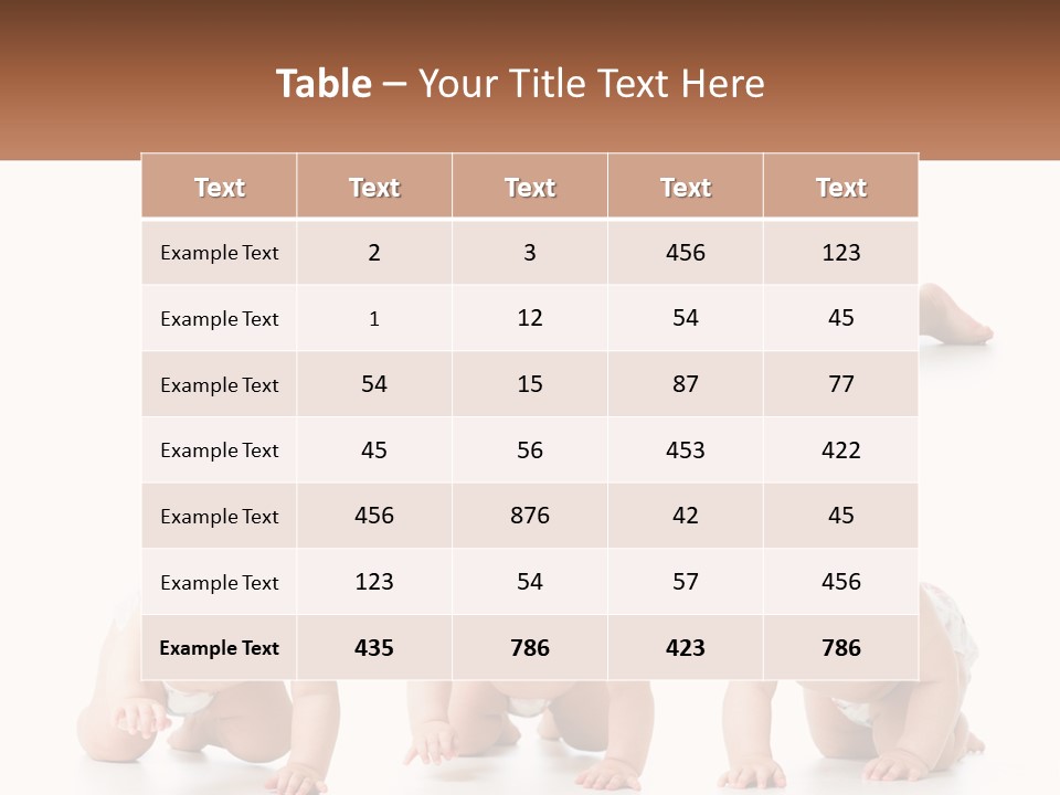 A Baby In A Diaper Crawling On The Ground PowerPoint Template
