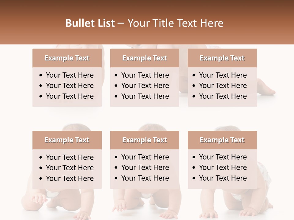 A Baby In A Diaper Crawling On The Ground PowerPoint Template