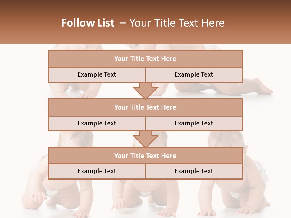 A Baby In A Diaper Crawling On The Ground PowerPoint Template