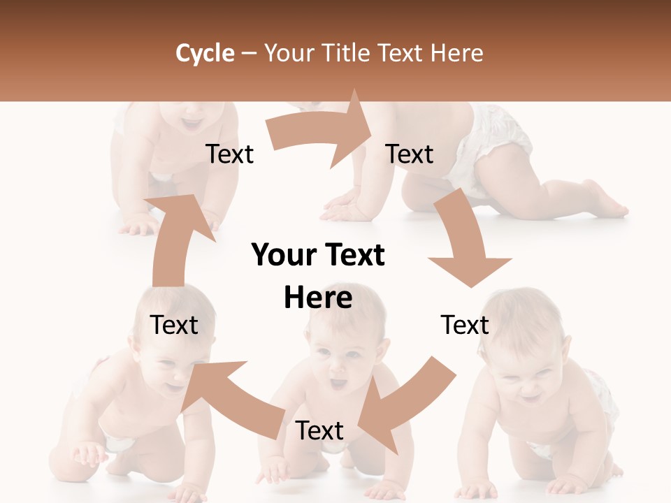 A Baby In A Diaper Crawling On The Ground PowerPoint Template