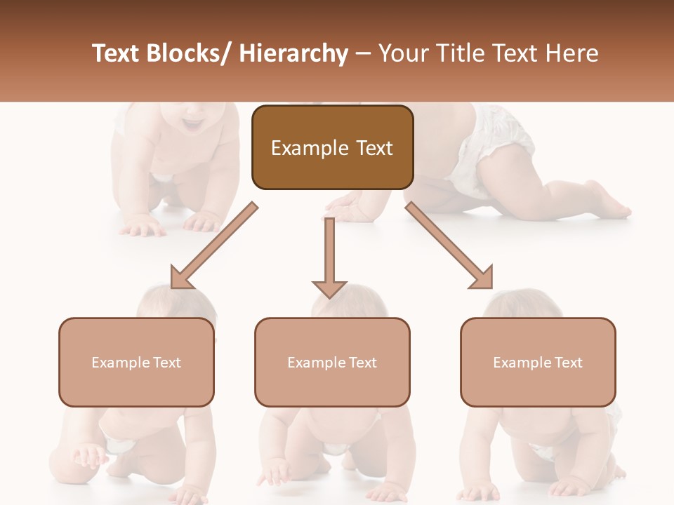 A Baby In A Diaper Crawling On The Ground PowerPoint Template