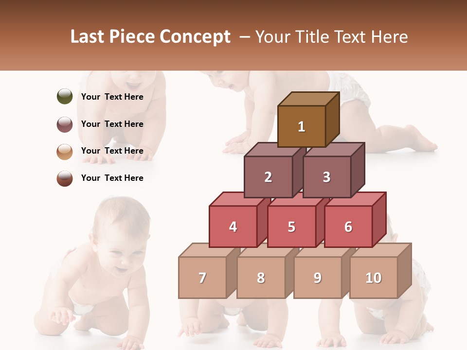 A Baby In A Diaper Crawling On The Ground PowerPoint Template