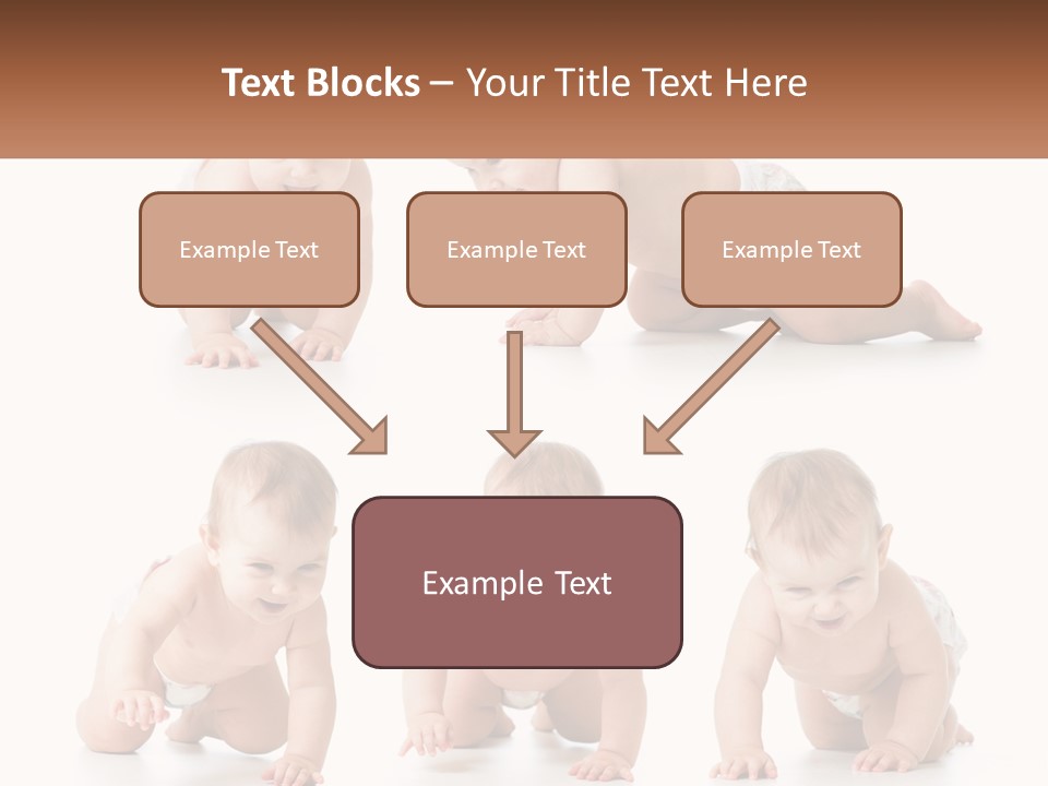 A Baby In A Diaper Crawling On The Ground PowerPoint Template