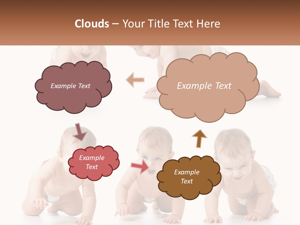 A Baby In A Diaper Crawling On The Ground PowerPoint Template