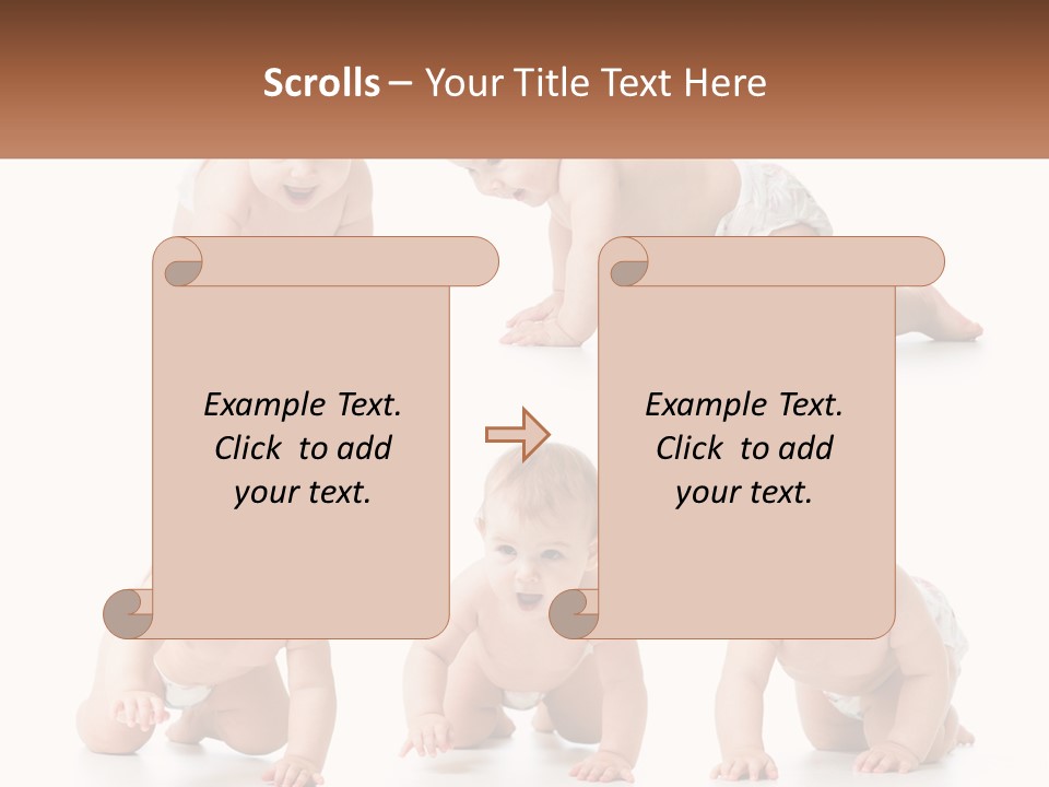 A Baby In A Diaper Crawling On The Ground PowerPoint Template