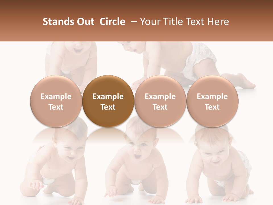 A Baby In A Diaper Crawling On The Ground PowerPoint Template