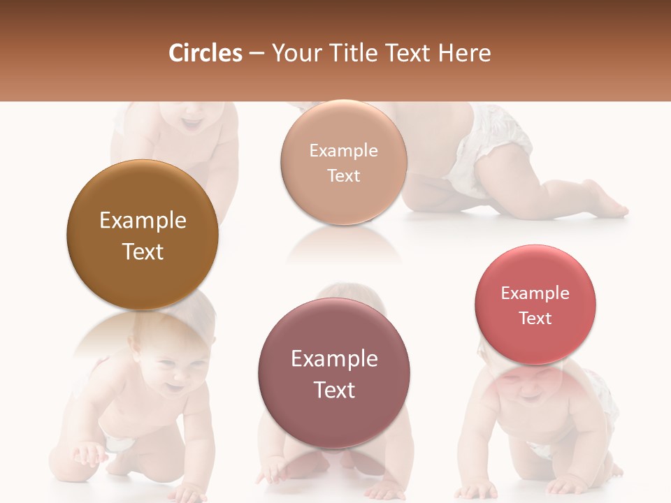A Baby In A Diaper Crawling On The Ground PowerPoint Template
