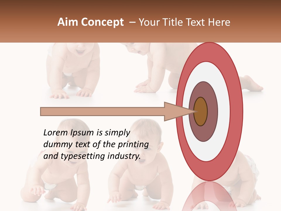 A Baby In A Diaper Crawling On The Ground PowerPoint Template
