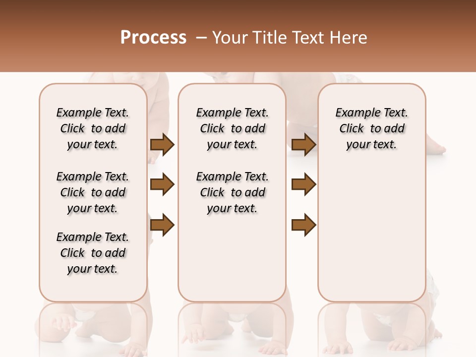 A Baby In A Diaper Crawling On The Ground PowerPoint Template