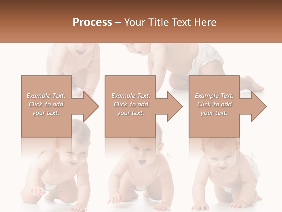 A Baby In A Diaper Crawling On The Ground PowerPoint Template