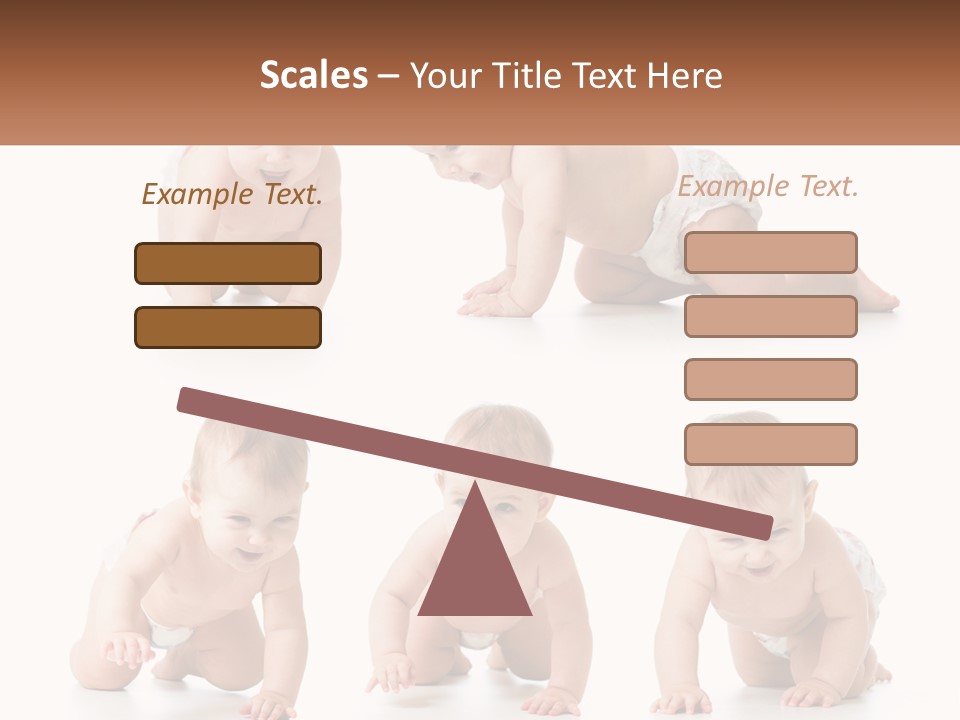 A Baby In A Diaper Crawling On The Ground PowerPoint Template