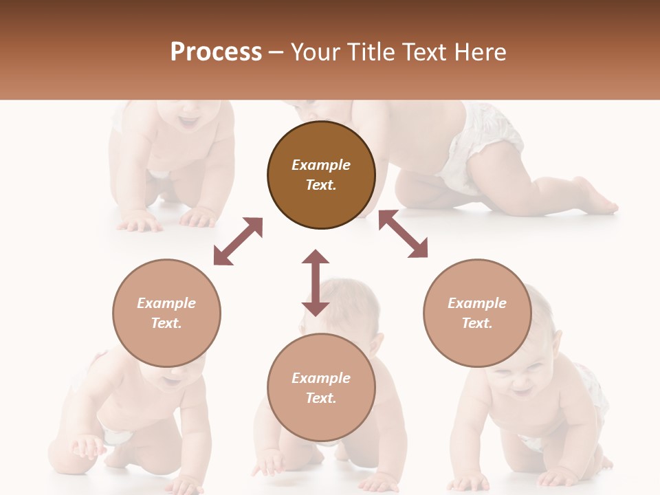 A Baby In A Diaper Crawling On The Ground PowerPoint Template