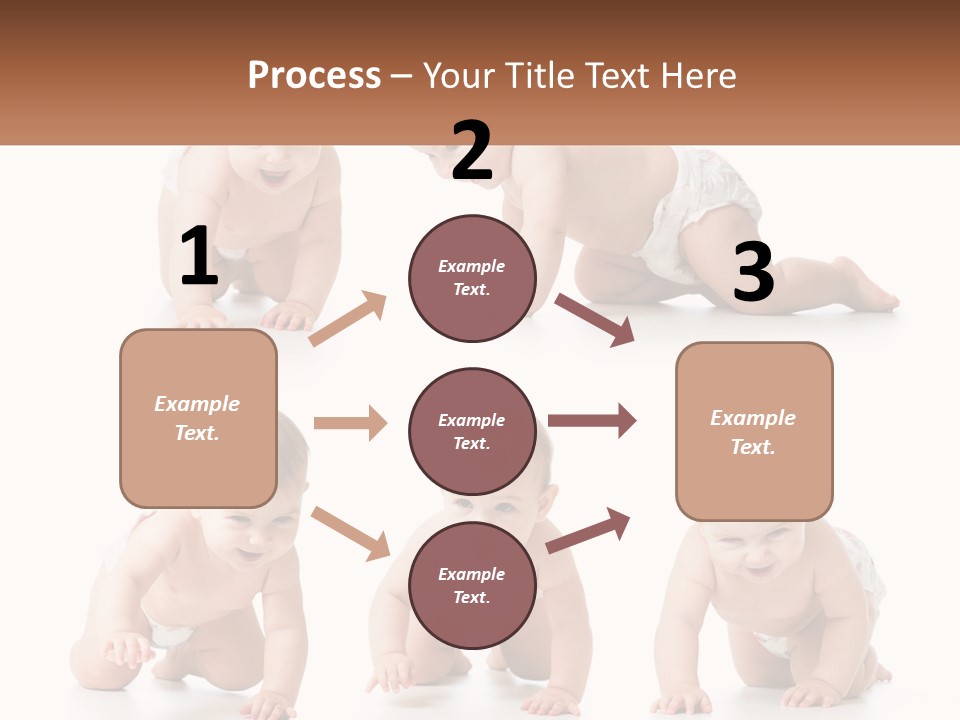 A Baby In A Diaper Crawling On The Ground PowerPoint Template