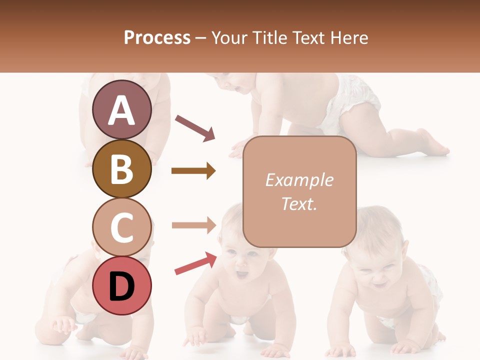A Baby In A Diaper Crawling On The Ground PowerPoint Template