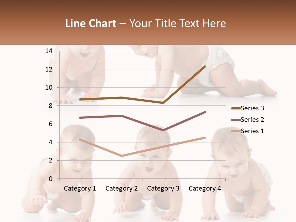A Baby In A Diaper Crawling On The Ground PowerPoint Template