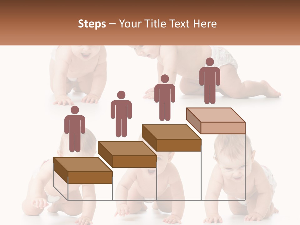 A Baby In A Diaper Crawling On The Ground PowerPoint Template