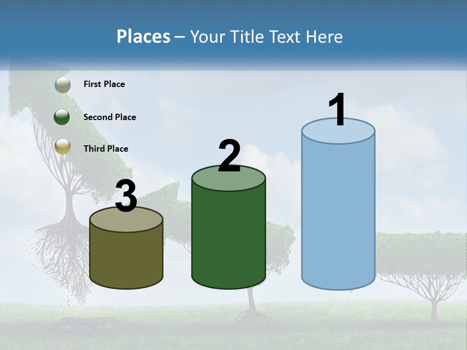 A Group Of Trees With A Sky Background PowerPoint Template