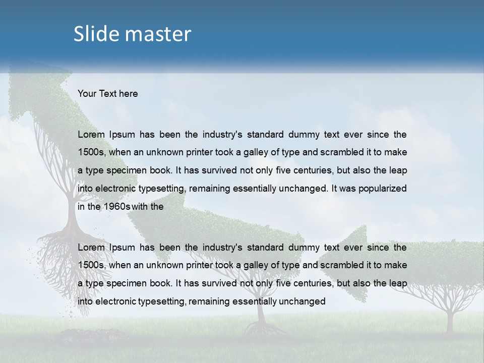 A Group Of Trees With A Sky Background PowerPoint Template