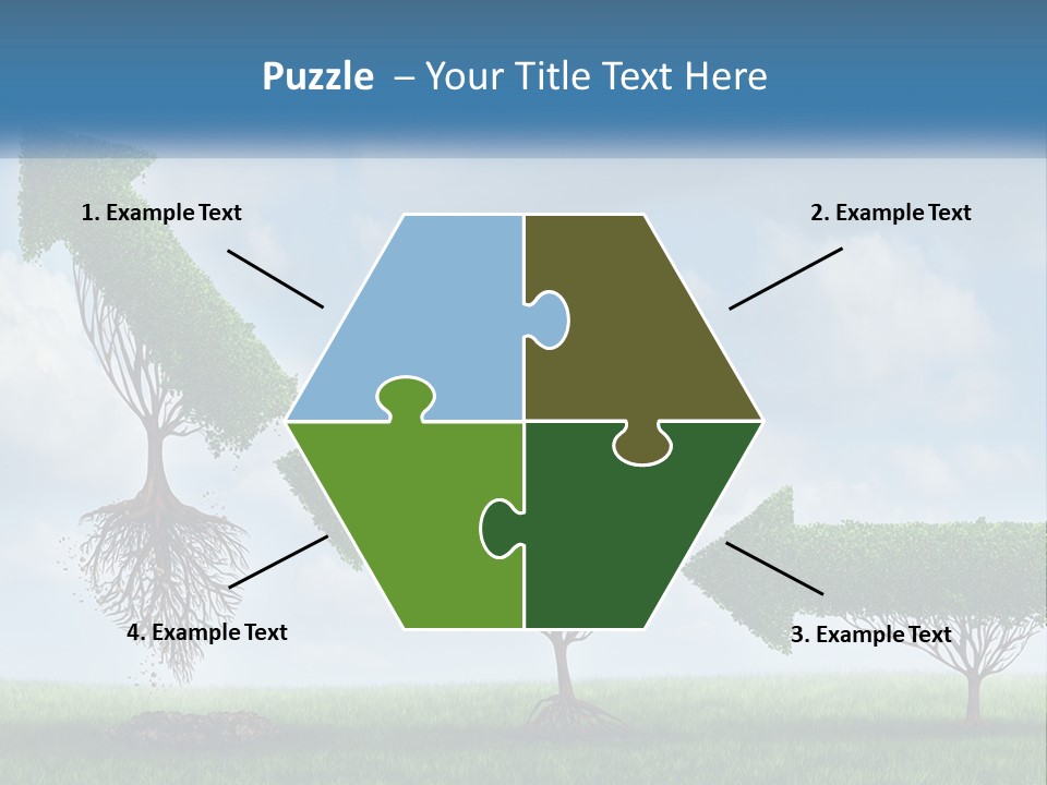 A Group Of Trees With A Sky Background PowerPoint Template