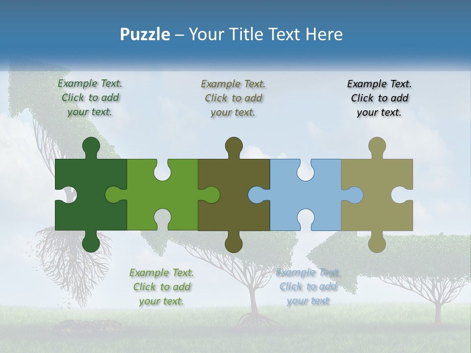 A Group Of Trees With A Sky Background PowerPoint Template