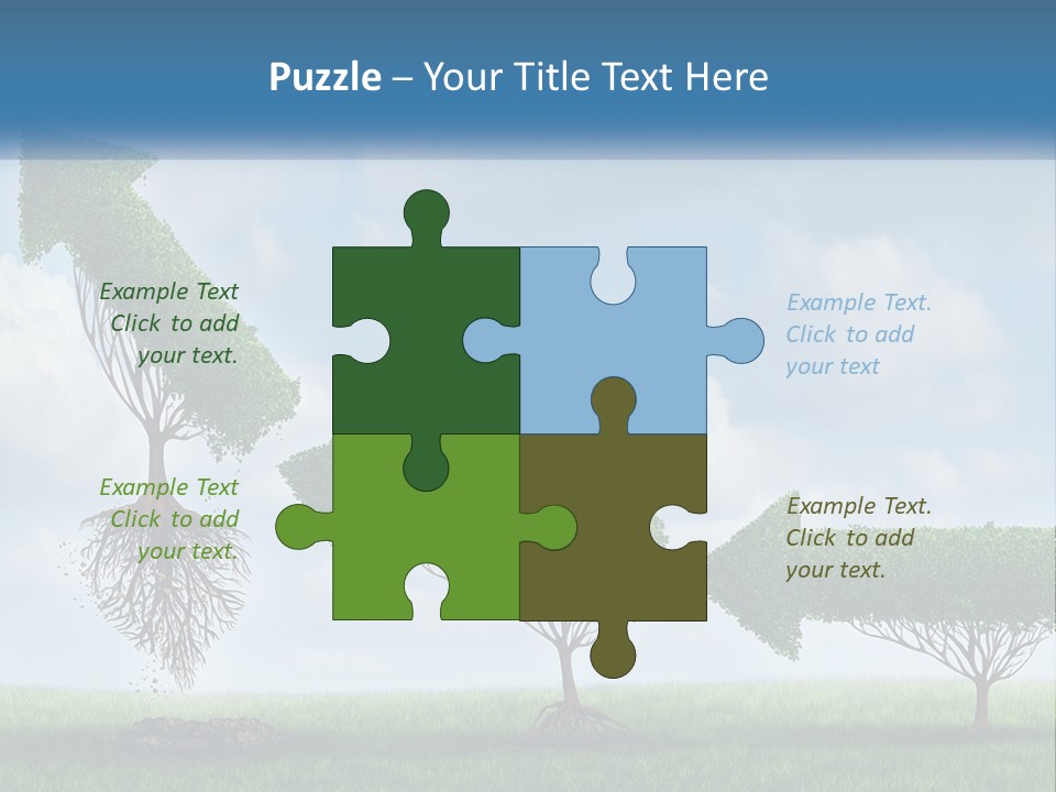 A Group Of Trees With A Sky Background PowerPoint Template