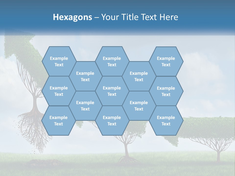 A Group Of Trees With A Sky Background PowerPoint Template