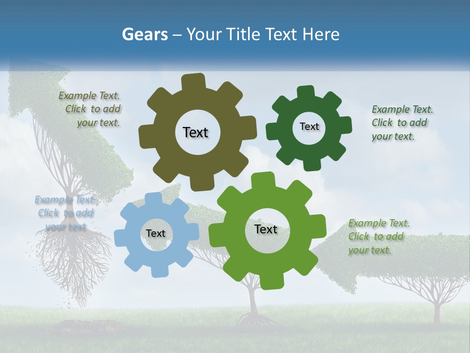 A Group Of Trees With A Sky Background PowerPoint Template