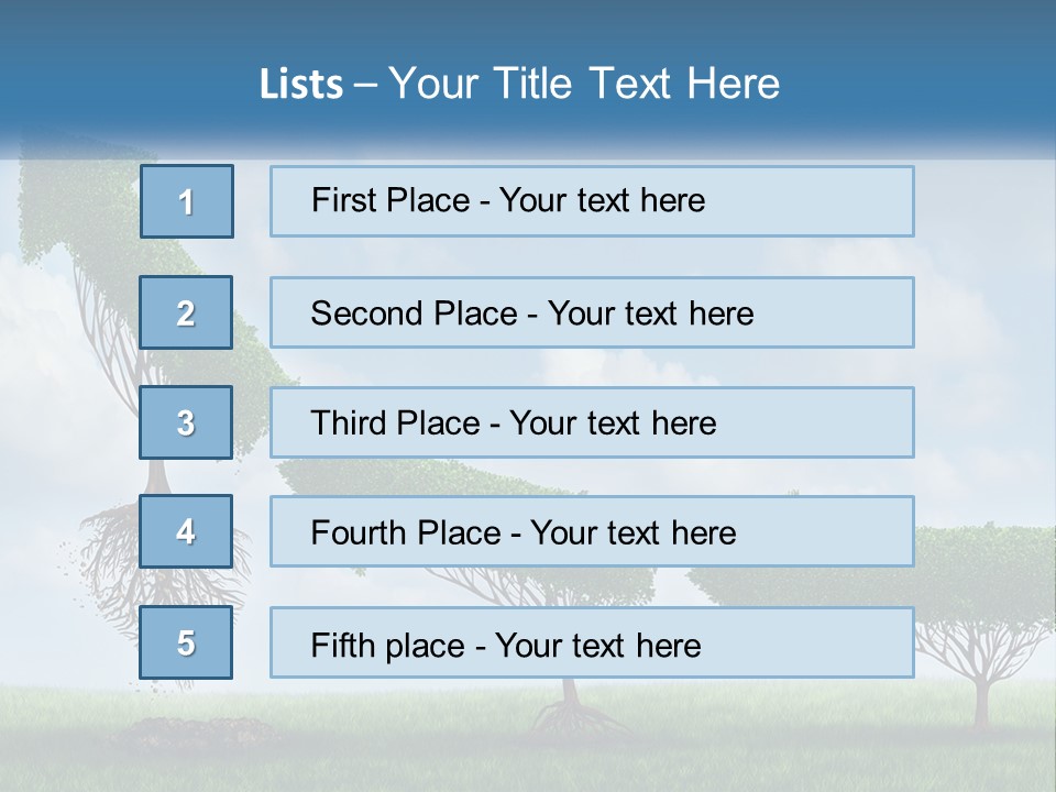 A Group Of Trees With A Sky Background PowerPoint Template