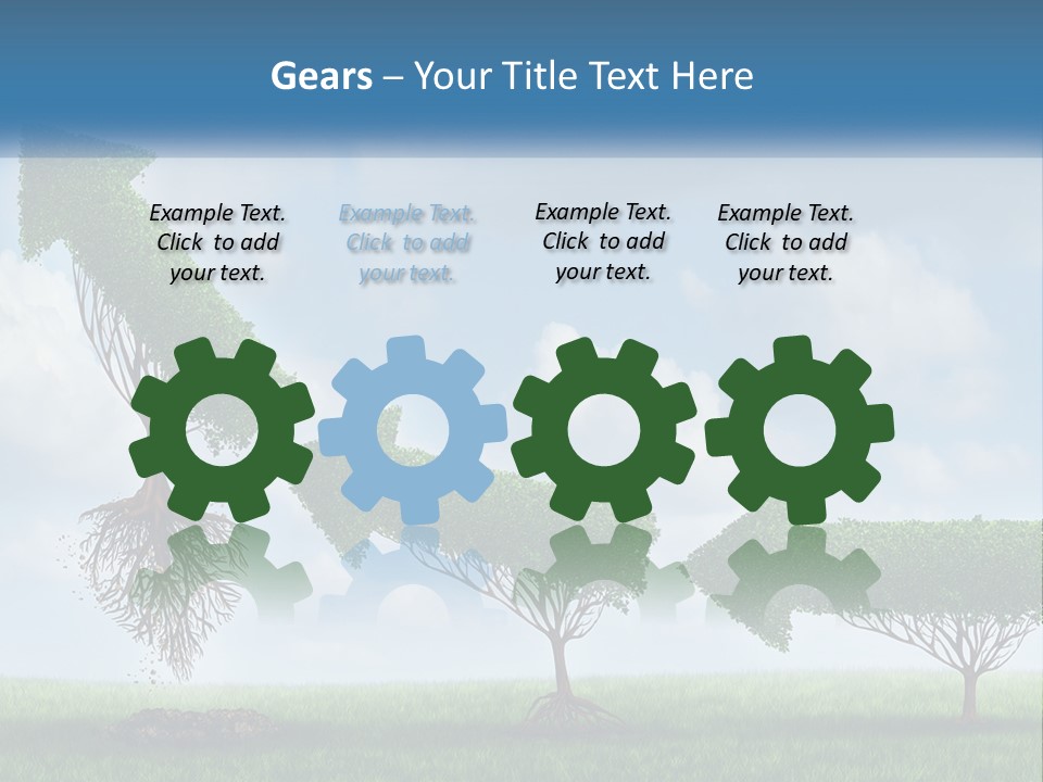 A Group Of Trees With A Sky Background PowerPoint Template