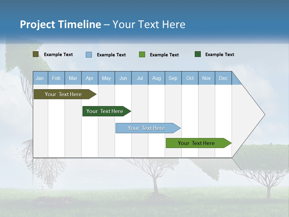 A Group Of Trees With A Sky Background PowerPoint Template