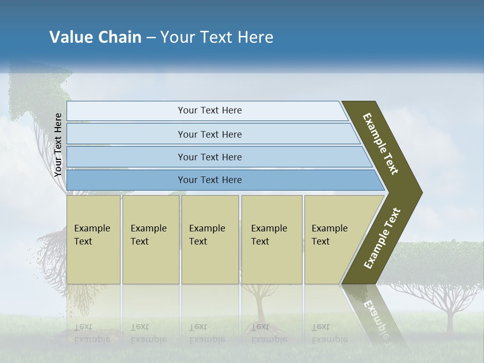 A Group Of Trees With A Sky Background PowerPoint Template
