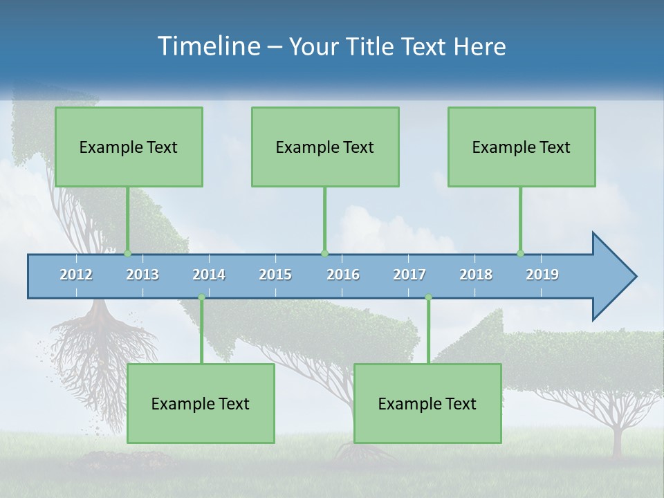 A Group Of Trees With A Sky Background PowerPoint Template
