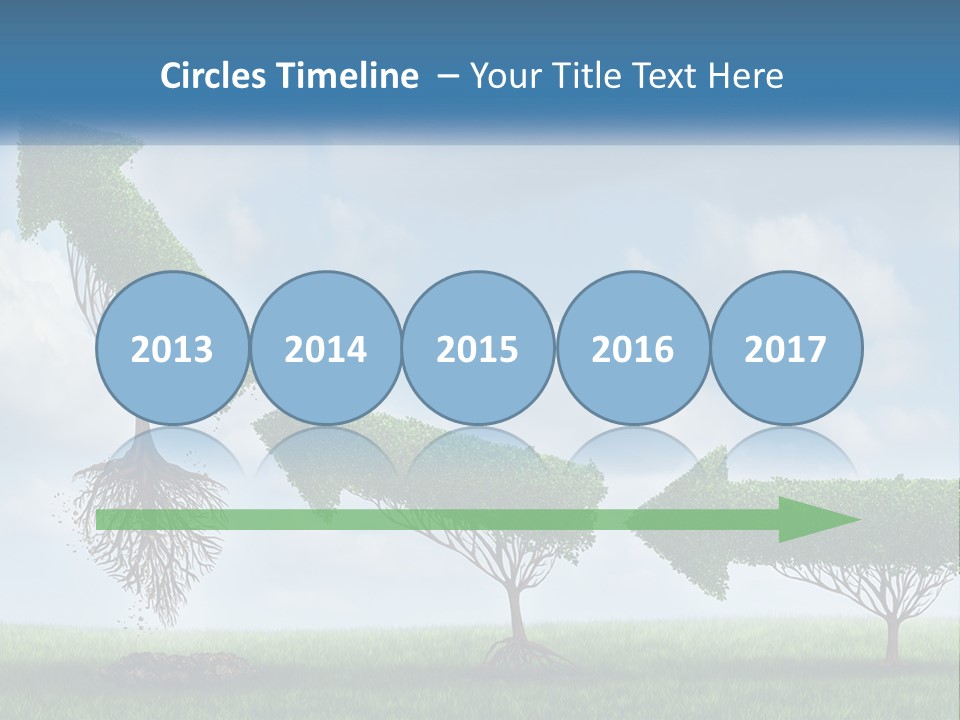 A Group Of Trees With A Sky Background PowerPoint Template