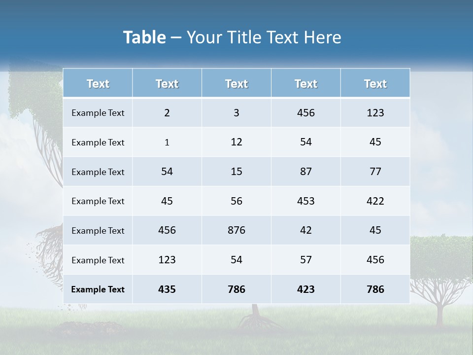 A Group Of Trees With A Sky Background PowerPoint Template