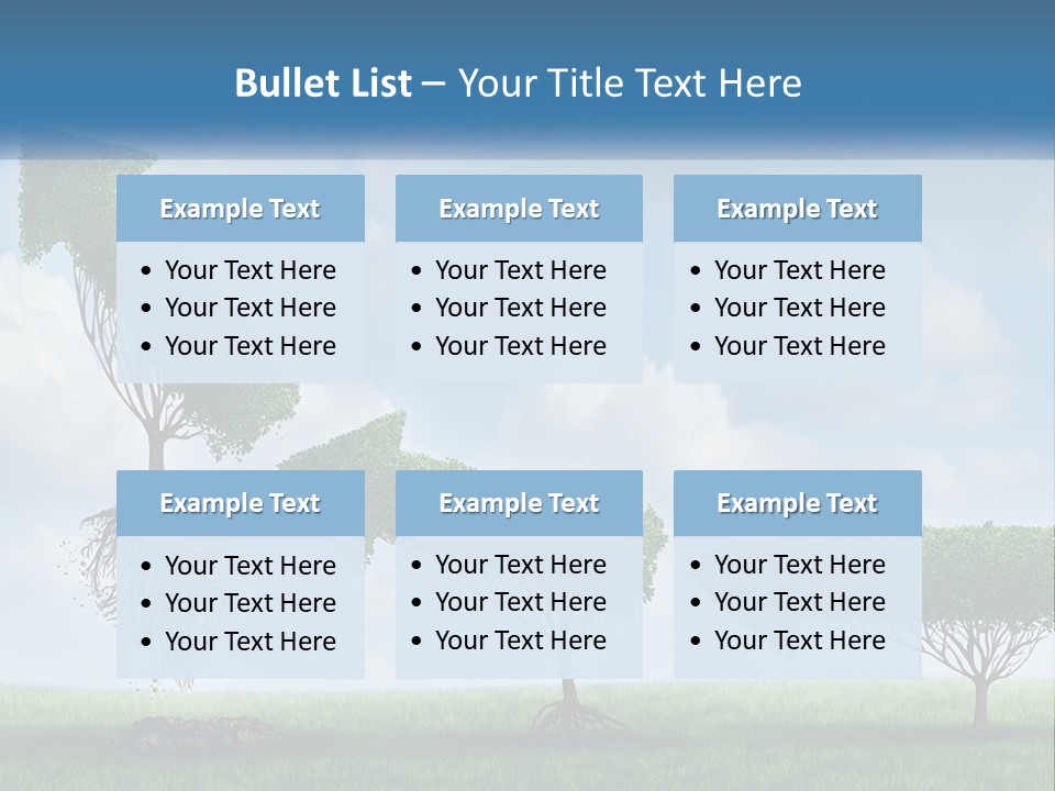 A Group Of Trees With A Sky Background PowerPoint Template
