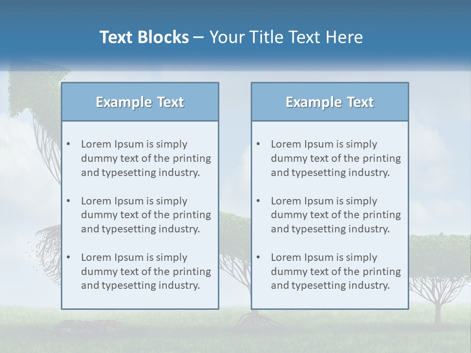 A Group Of Trees With A Sky Background PowerPoint Template
