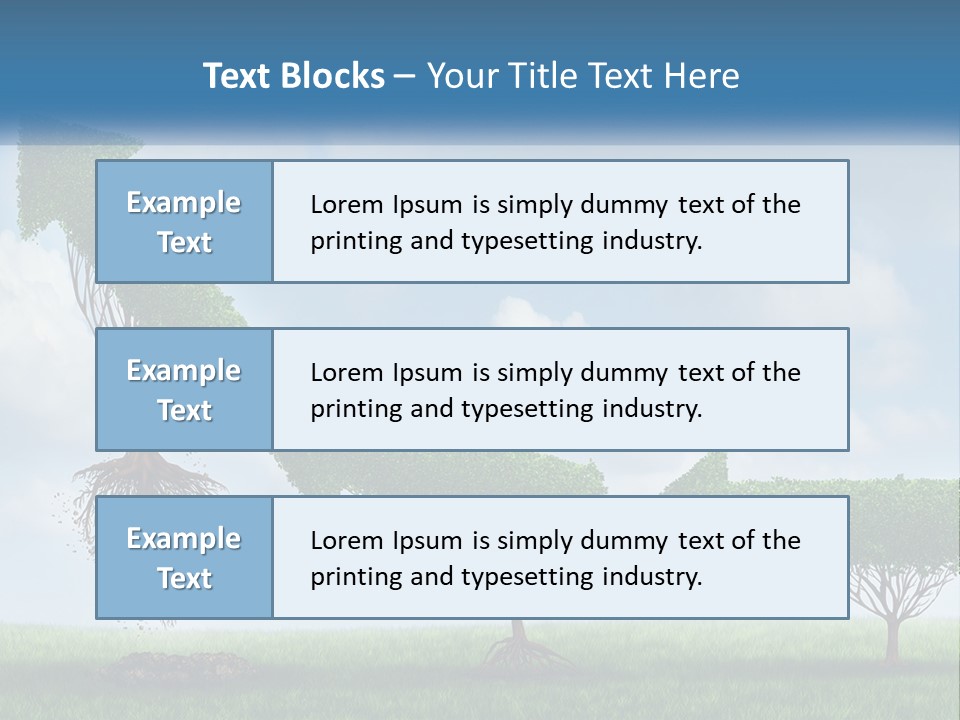 A Group Of Trees With A Sky Background PowerPoint Template