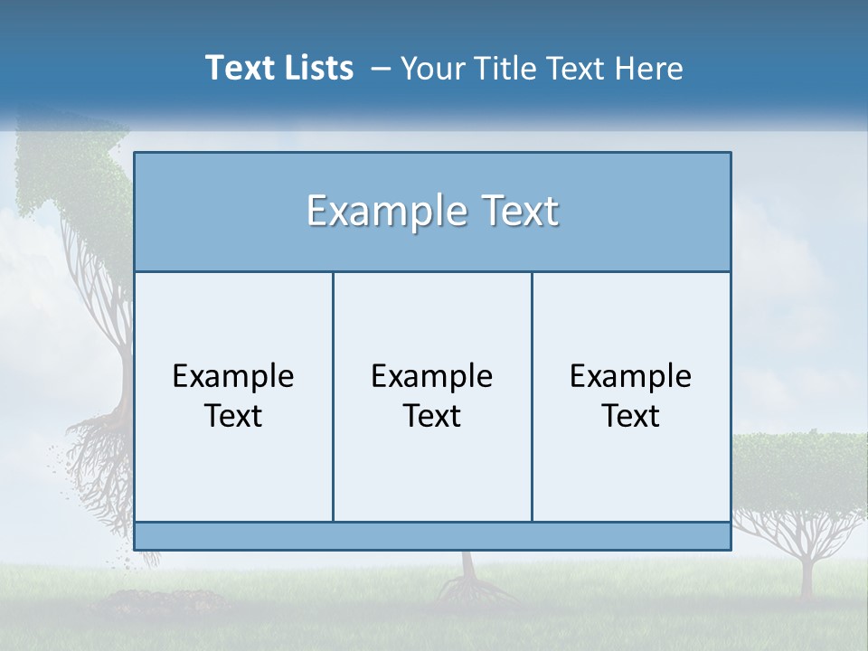 A Group Of Trees With A Sky Background PowerPoint Template