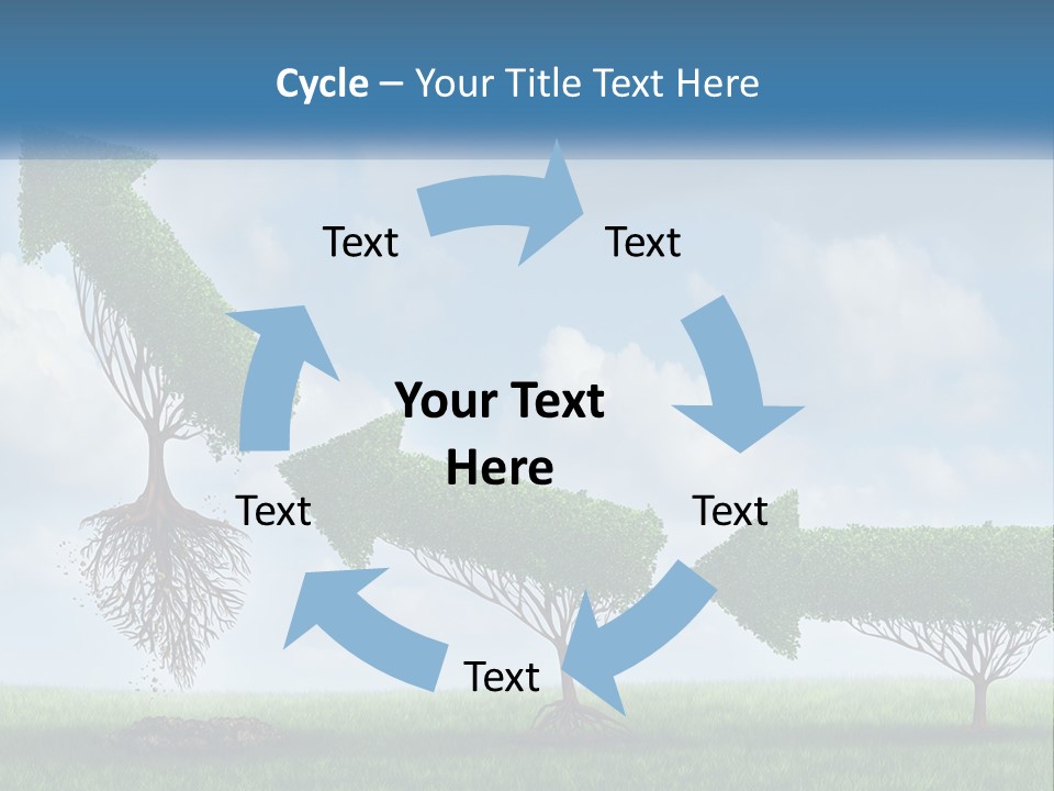 A Group Of Trees With A Sky Background PowerPoint Template