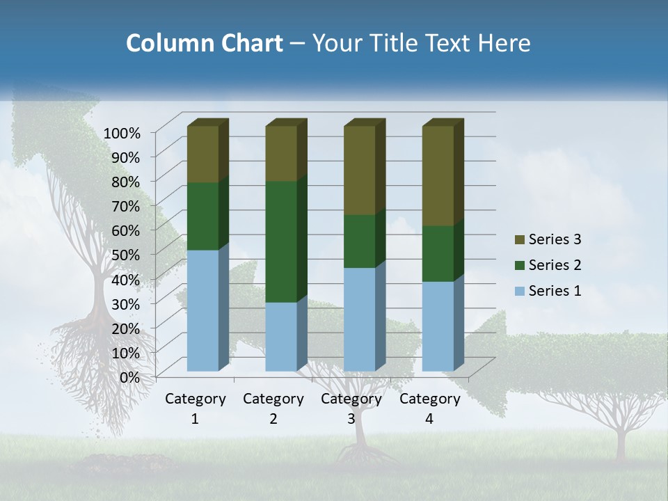 A Group Of Trees With A Sky Background PowerPoint Template